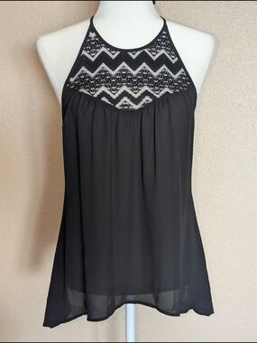 Candie's Black Lace Halter Camisole